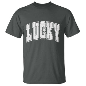 Vintage Lucky Shamrock Clover St Patricks Day T Shirt TS11 Dark Heather Print Your Wear