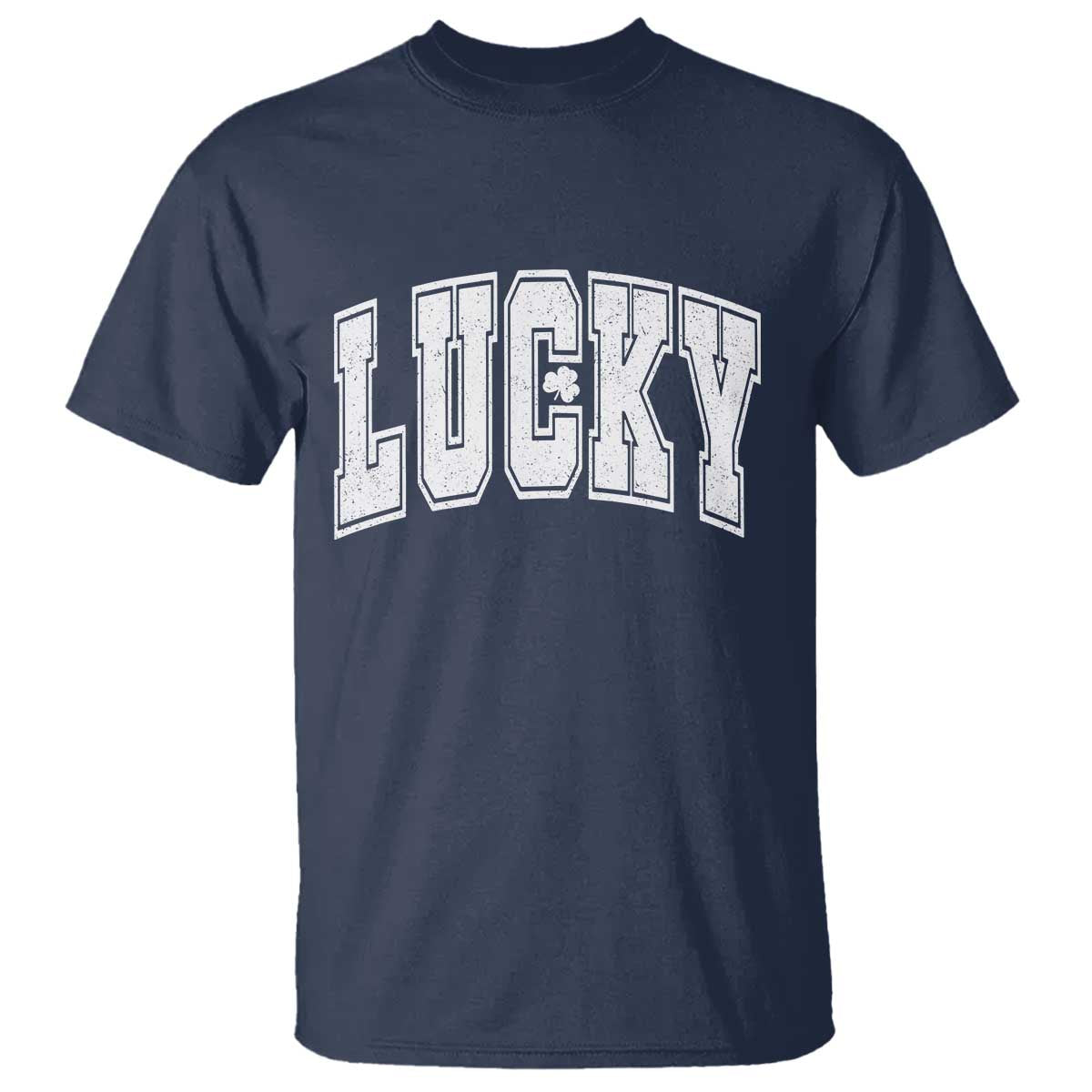 Vintage Lucky Shamrock Clover St Patricks Day T Shirt TS11 Navy Print Your Wear