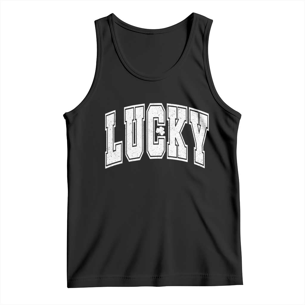Vintage Lucky Shamrock Clover St Patricks Day Tank Top TS11 Black Print Your Wear