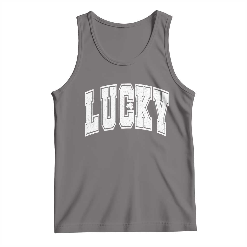 Vintage Lucky Shamrock Clover St Patricks Day Tank Top TS11 Deep Heather Print Your Wear