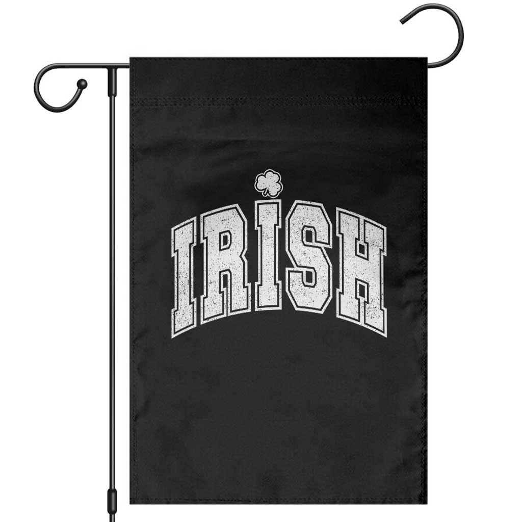 Funny Irish St Patricks Day Distressed Shamrock Ireland Pride Garden Flag TS11 Black Print Your Wear