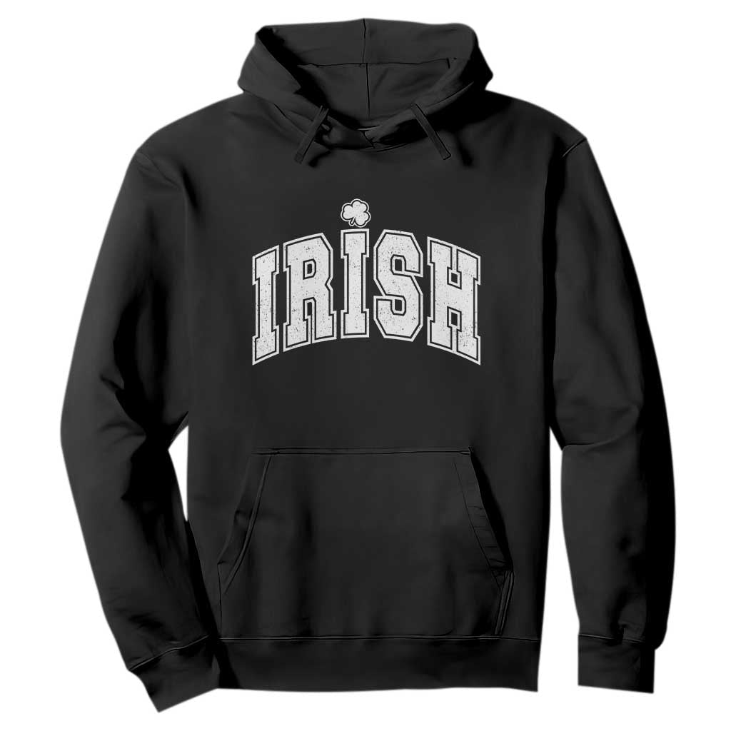Funny Irish St Patricks Day Distressed Shamrock Ireland Pride Hoodie TS11 Black Print Your Wear