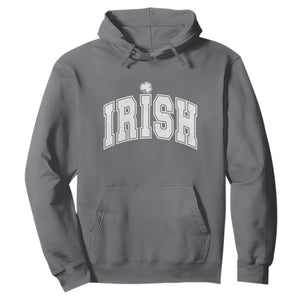 Funny Irish St Patricks Day Distressed Shamrock Ireland Pride Hoodie TS11 Charcoal Print Your Wear
