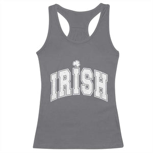 Funny Irish St Patricks Day Distressed Shamrock Ireland Pride Racerback Tank Top TS11 Charcoal Print Your Wear