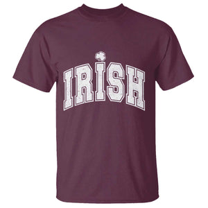 Funny Irish St Patricks Day Distressed Shamrock Ireland Pride T Shirt TS11 Maroon Print Your Wear