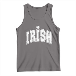 Funny Irish St Patricks Day Distressed Shamrock Ireland Pride Tank Top TS11 Deep Heather Print Your Wear