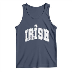 Funny Irish St Patricks Day Distressed Shamrock Ireland Pride Tank Top TS11 Navy Print Your Wear