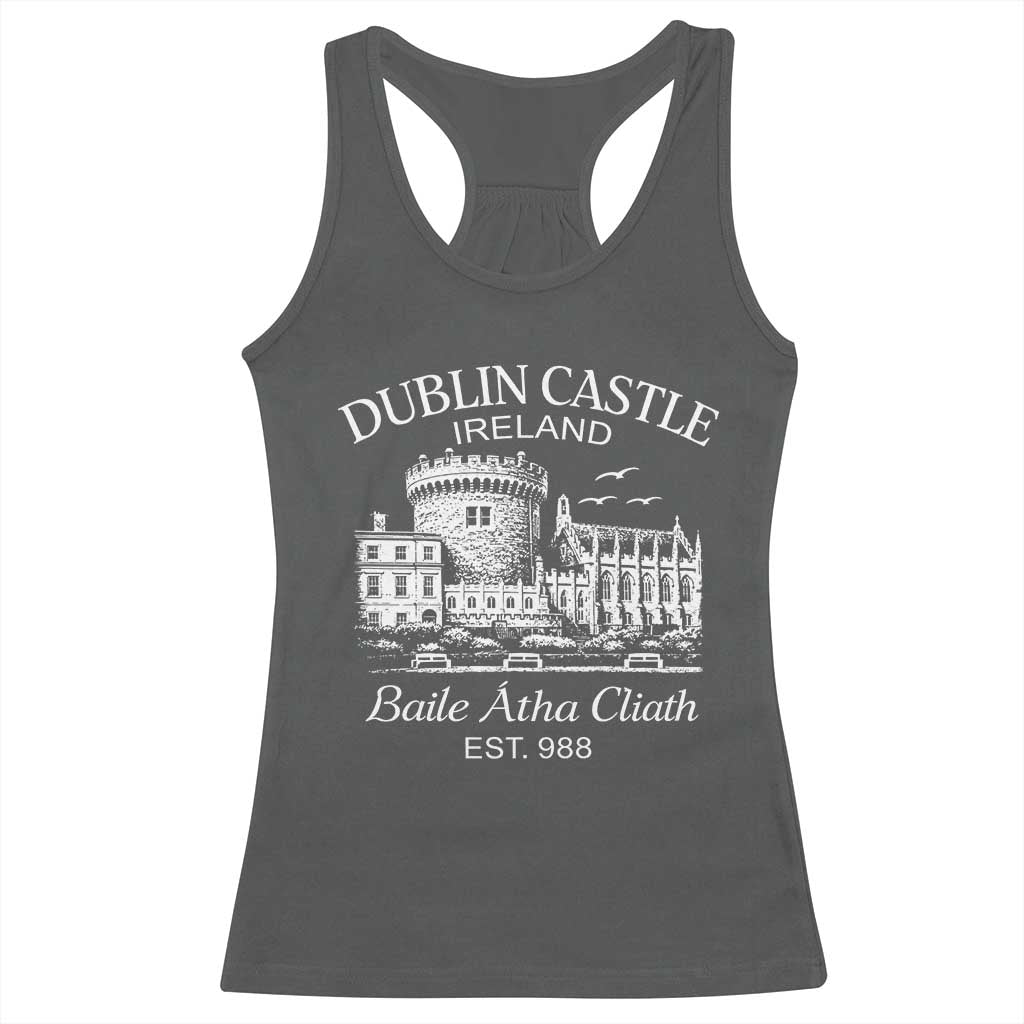 Dublin Castle Ireland Racerback Tank Top Baile Atha Cliath Ireland Travel Souvenir TS11 Dark Heather Print Your Wear