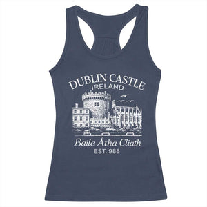 Dublin Castle Ireland Racerback Tank Top Baile Atha Cliath Ireland Travel Souvenir TS11 Navy Print Your Wear