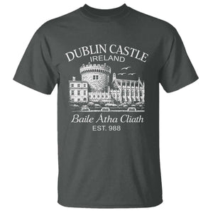 Dublin Castle Ireland T Shirt Baile Atha Cliath Ireland Travel Souvenir TS11 Dark Heather Print Your Wear