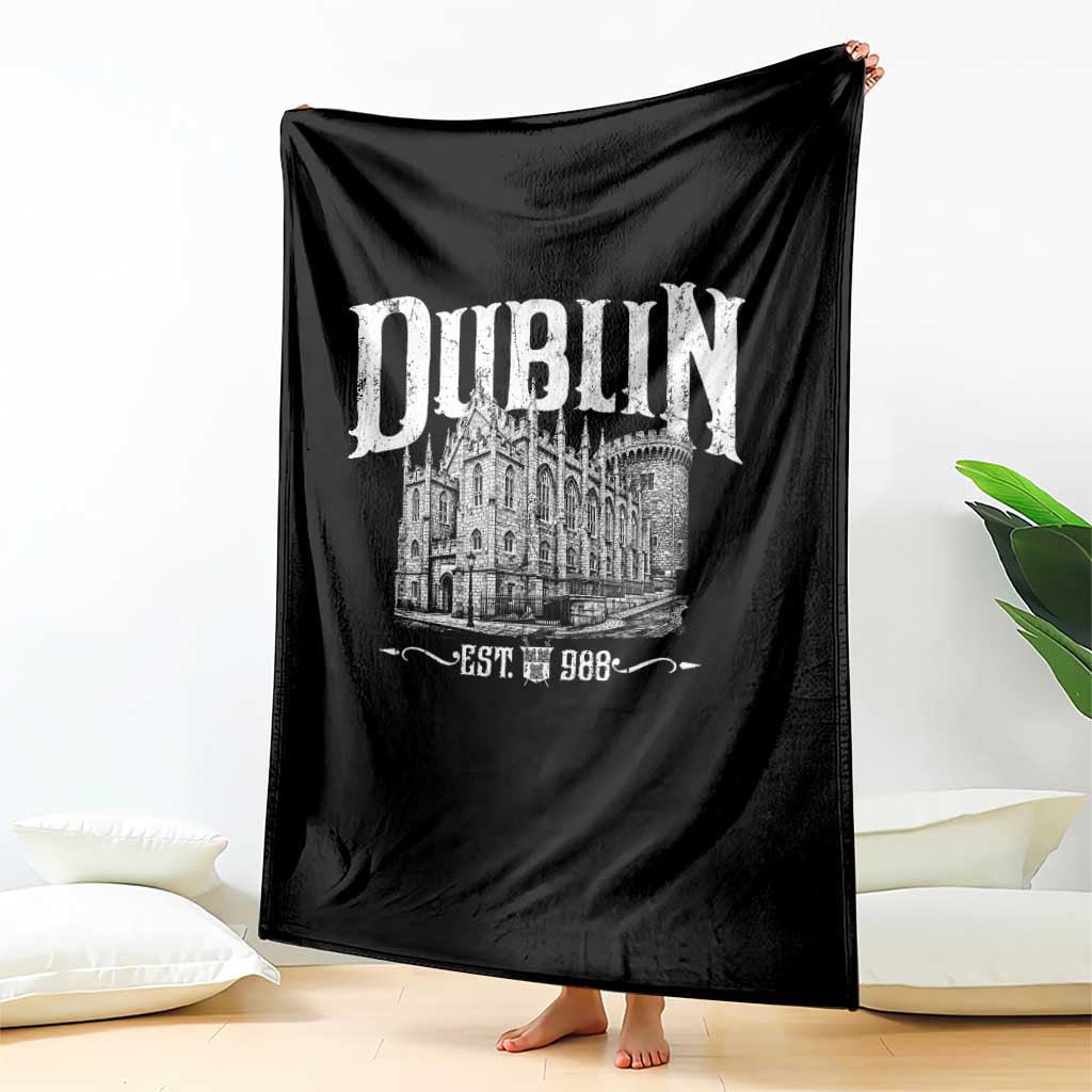 Dublin Castle Ireland Est 988 Travel Souvenir Throw Blanket TS11 Print Your Wear