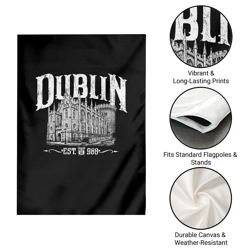 Dublin Castle Ireland Est 988 Travel Souvenir Garden Flag TS11 Print Your Wear