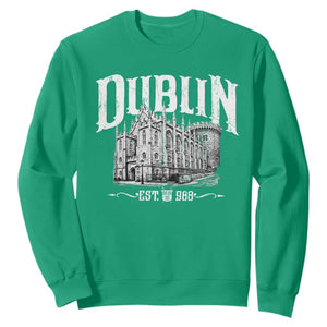 Dublin Castle Ireland Est 988 Travel Souvenir Sweatshirt TS11 Irish Green Print Your Wear