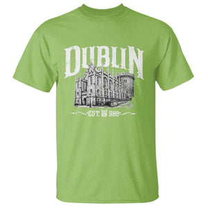 Dublin Castle Ireland Est 988 Travel Souvenir T Shirt TS11 Lime Print Your Wear