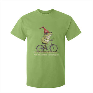Funny Frog St Patricks Day T Shirt For Kid Off To Commit Shenanigans Four Leaf Clover TS11 Lime Print Your Wear