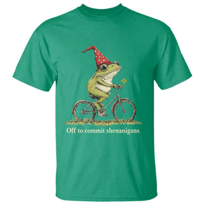 Funny Frog St Patricks Day T Shirt Off To Commit Shenanigans Four Leaf Clover TS11 Irish Green Print Your Wear