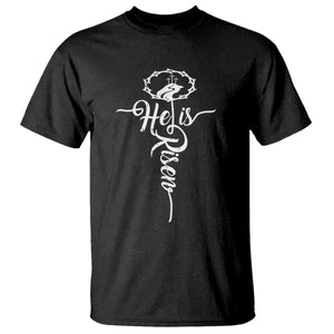Easter He Is Risen T Shirt - Christian Easter Day Religious Cross TS11 Black Print Your Wear
