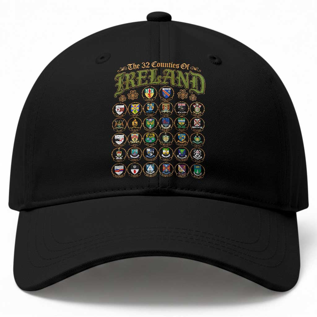 The 32 Counties Of Ireland Baseball Cap Irish Pride Heritage Vintage Celtic Shamrock TS11 Print Your Wear