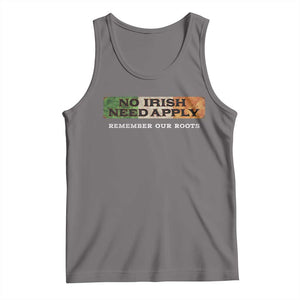 No Irish Need Apply Remember Our Roots Tank Top Celtic Pride History TS11 Deep Heather Print Your Wear
