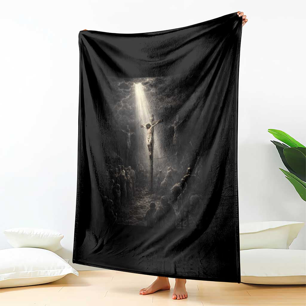 Jesus Christ Crucifixion Scene Religious Christian Easter Throw Blanket TS11 Print Your Wear