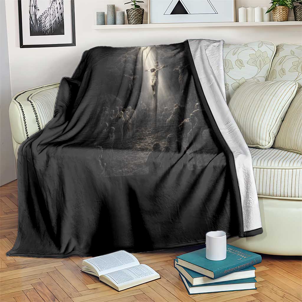 Jesus Christ Crucifixion Scene Religious Christian Easter Throw Blanket TS11 Print Your Wear
