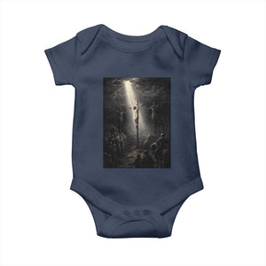 Jesus Christ Crucifixion Scene Religious Christian Easter Baby Onesie TS11 Navy Print Your Wear