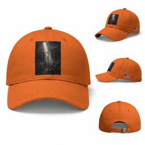 Jesus Christ Crucifixion Scene Religious Christian Easter Baseball Cap TS11 Baseball Cap Universal Fit Orange Print Your Wear