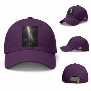 Jesus Christ Crucifixion Scene Religious Christian Easter Baseball Cap TS11 Baseball Cap Universal Fit Purple Print Your Wear