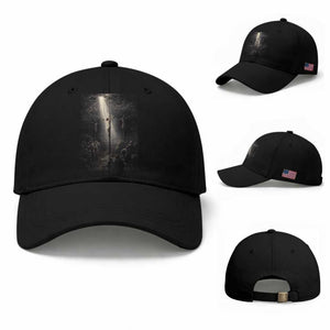 Jesus Christ Crucifixion Scene Religious Christian Easter Baseball Cap TS11 Baseball Cap Universal Fit Black Print Your Wear