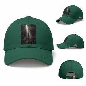 Jesus Christ Crucifixion Scene Religious Christian Easter Baseball Cap TS11 Baseball Cap Universal Fit Irish Green Print Your Wear