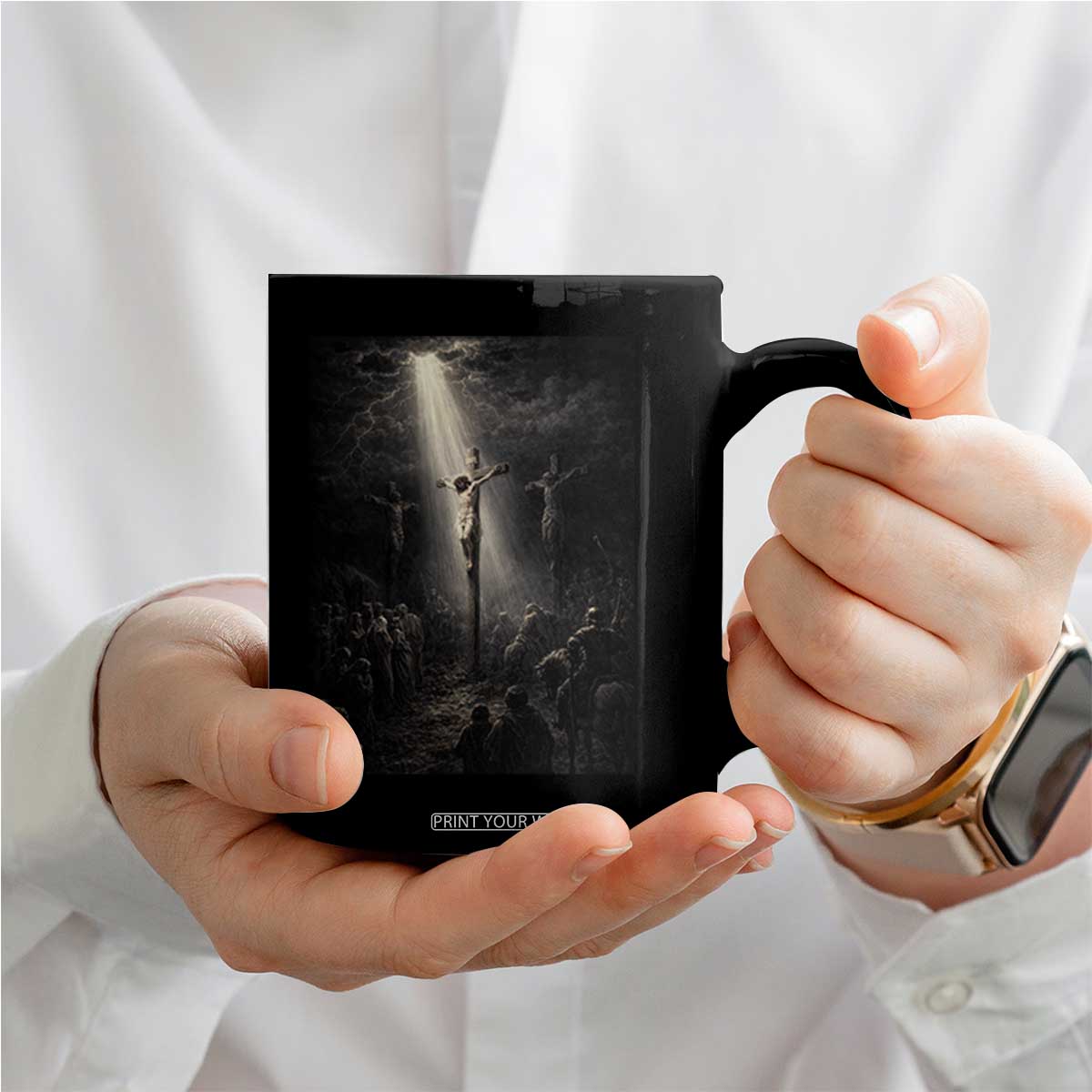 Jesus Christ Crucifixion Scene Religious Christian Easter Coffee Mug TS11 Print Your Wear