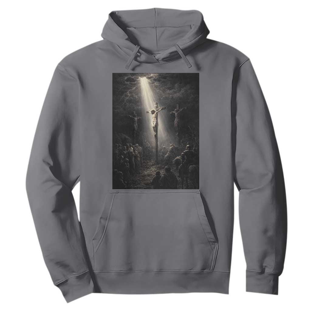 Jesus Christ Crucifixion Scene Religious Christian Easter Hoodie TS11 Charcoal Print Your Wear