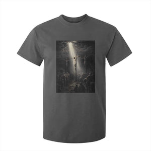 Jesus Christ Crucifixion Scene Religious Christian Easter T Shirt For Kid TS11 Dark Heather Print Your Wear