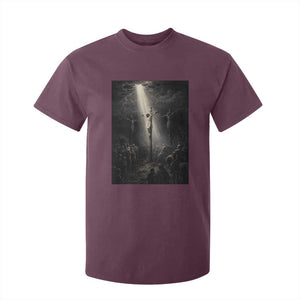 Jesus Christ Crucifixion Scene Religious Christian Easter T Shirt For Kid TS11 Maroon Print Your Wear