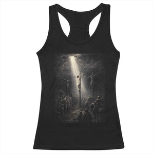 Jesus Christ Crucifixion Scene Religious Christian Easter Racerback Tank Top TS11 Black Print Your Wear