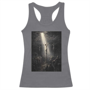 Jesus Christ Crucifixion Scene Religious Christian Easter Racerback Tank Top TS11 Charcoal Print Your Wear