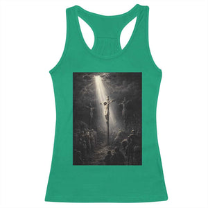 Jesus Christ Crucifixion Scene Religious Christian Easter Racerback Tank Top TS11 Irish Green Print Your Wear