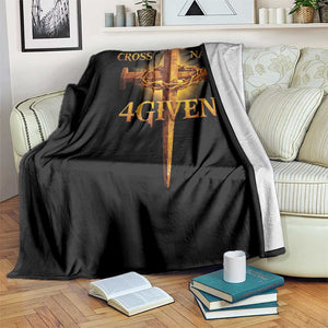 Christian One Cross Three Nails Four Given Throw Blanket Jesus God TS11 Print Your Wear