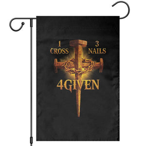 Christian One Cross Three Nails Four Given Garden Flag Jesus God TS11 Black Print Your Wear