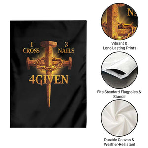 Christian One Cross Three Nails Four Given Garden Flag Jesus God TS11 Print Your Wear