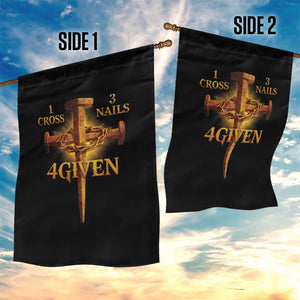 Christian One Cross Three Nails Four Given Garden Flag Jesus God TS11 Print Your Wear