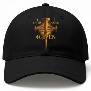 Christian One Cross Three Nails Four Given Baseball Cap Jesus God TS11 Print Your Wear