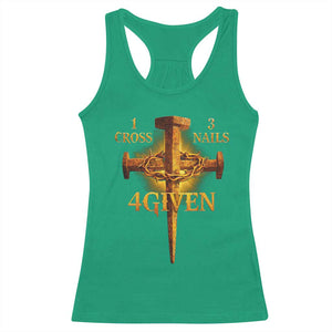 Christian One Cross Three Nails Four Given Racerback Tank Top Jesus God TS11 Irish Green Print Your Wear