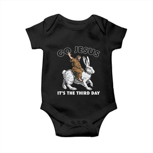 Funny Christian Easter Baby Onesie Go Jesus It Is The Third Day Religious Bunny TS11 Black Print Your Wear