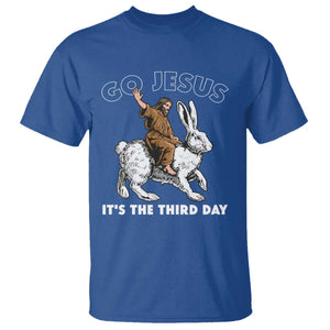 Funny Christian Easter T Shirt Go Jesus It Is The Third Day Religious Bunny TS11 Royal Blue Print Your Wear