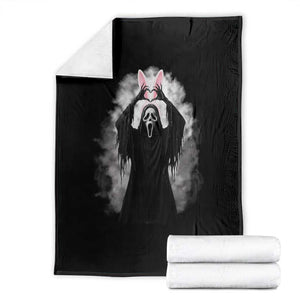 Funny Scary Bunny Face Ghost Heart Hand Sign Easter Day Throw Blanket TS11 Black Print Your Wear