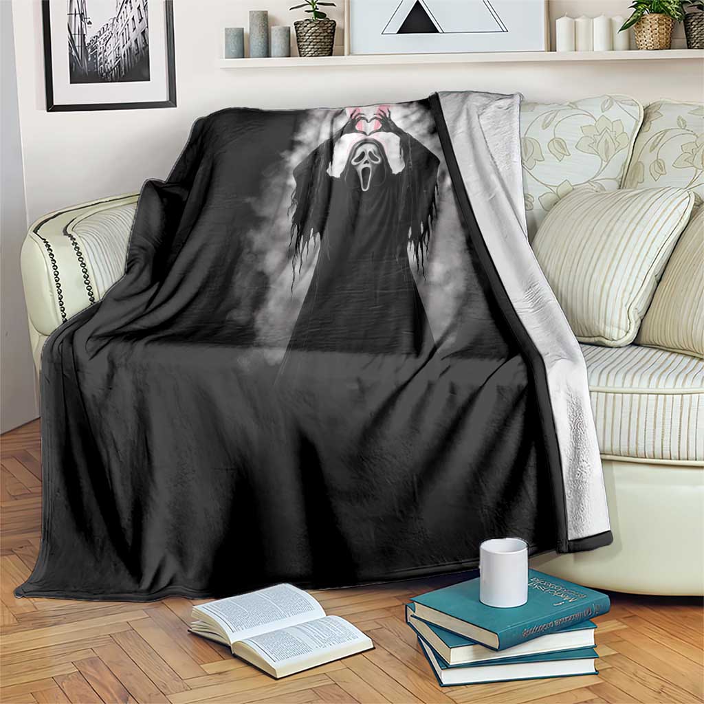 Funny Scary Bunny Face Ghost Heart Hand Sign Easter Day Throw Blanket TS11 Print Your Wear