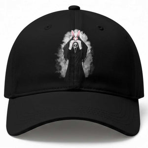 Funny Scary Bunny Face Ghost Heart Hand Sign Easter Day Baseball Cap TS11 Print Your Wear