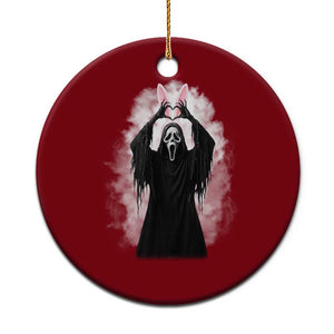 Funny Scary Bunny Face Ghost Heart Hand Sign Easter Day Ceramic Ornament TS11 1pc Red Print Your Wear