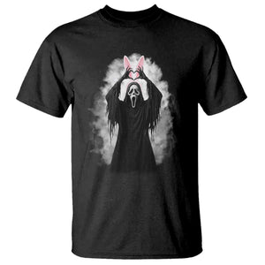 Funny Scary Bunny Face Ghost Heart Hand Sign Easter Day T Shirt TS11 Black Print Your Wear